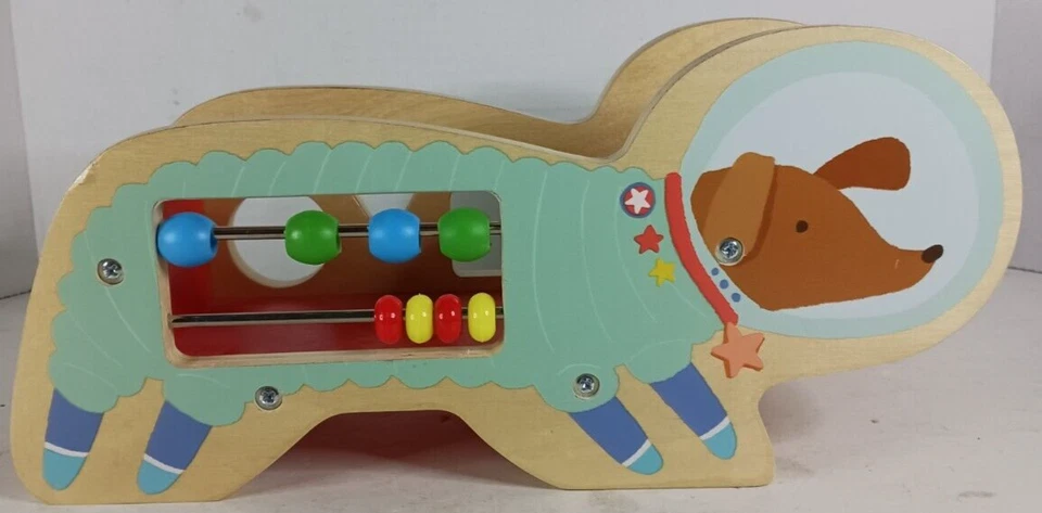 Juguete de desarrollo de perros de madera Manhattan Toy Company contando formas de colores 2019 Foto 3 de 4