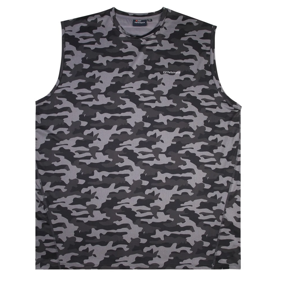 T-Shirt Performance Espionnage Noir/Gris Camouflage 2XL 3XL 4XL 5XL 6XL 7XL 8XL - Photo 1/1