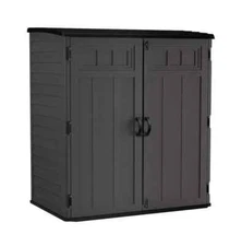 Suncast 6' x 4' Extra Large Vertical Outdoor Shed-Stylish Dark Grey Color