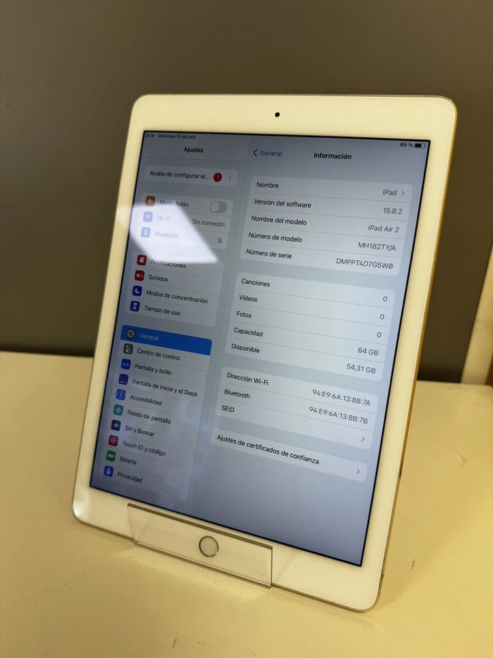 Apple iPad Air 2 64GB Oro WIFI - Imagen 3 de 4