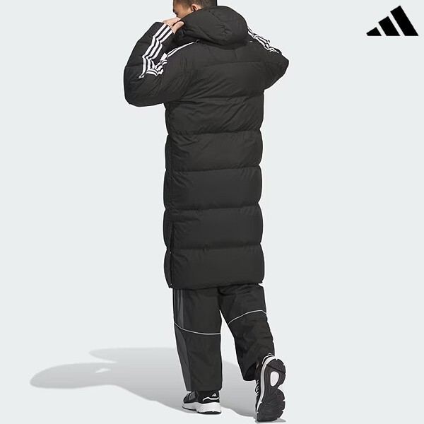 adidas 3S Long Down Coat Men's Sportswear Jacket Casual Top adidas 3S Long Down Coat Men's Sportswear Jacket Casual Top