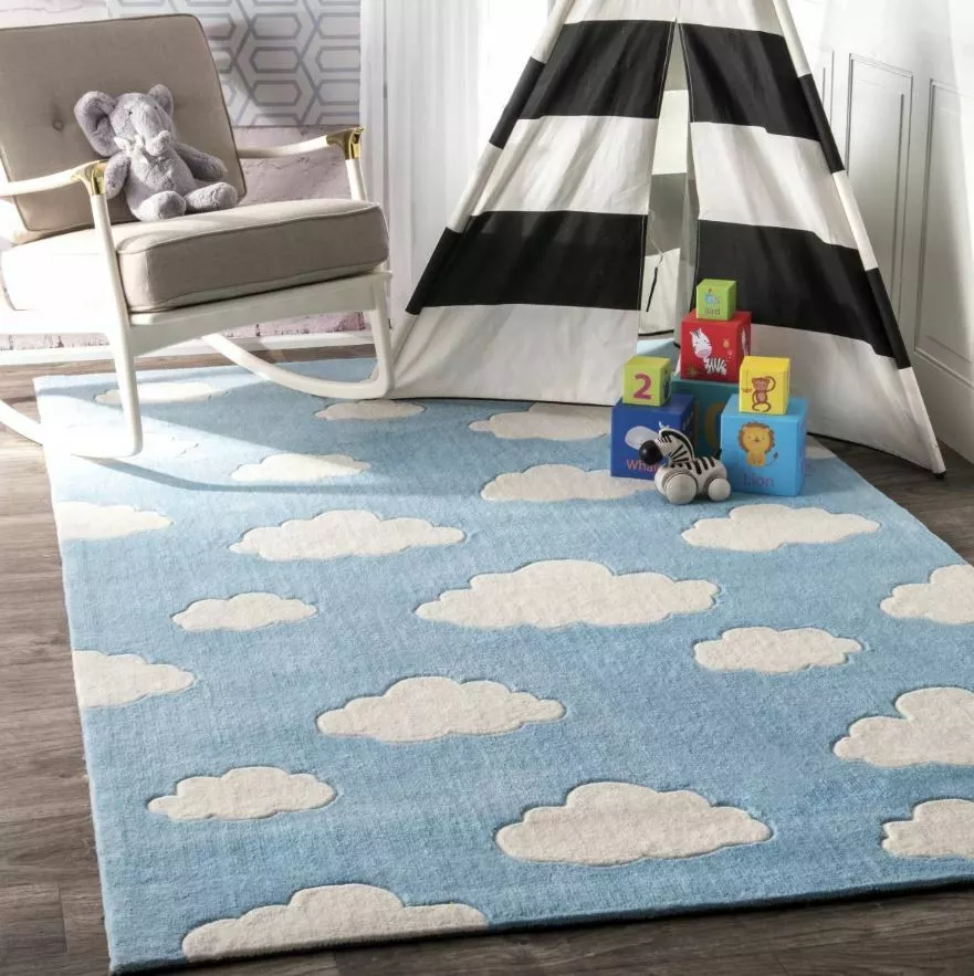 Blue baby rug deals