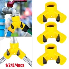 1~4pcs Water Hose Splitter 2 Way 3/4" Hose Connector Outdoor Garden Y Valve Pipe