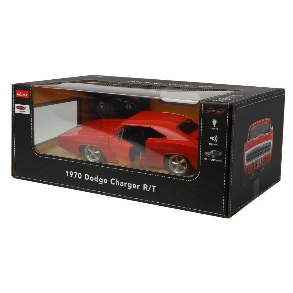 Dodge Charger R/T 1970 1:16 Rot 2,4GHz RC Modell, manuellen Türen, Fernsteuerung - Bild 2 von 4