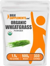 BulkSupplements Organic Wheatgrass Powder - 1.5g per Serving