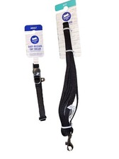 Adult Cat 6 FT Leash  Adjustable Collar 8-12inch Combo, Easy Release, Bell, Blk