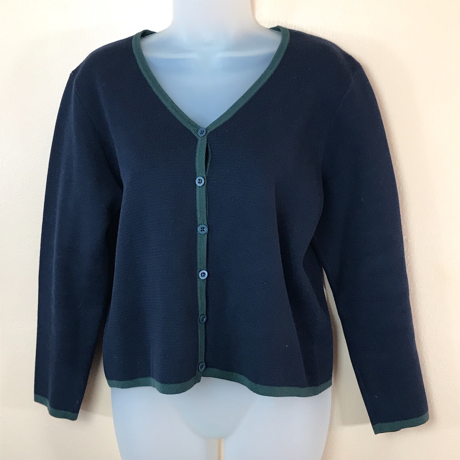 Pendleton Blue Green Button Down Cardigan Sweater… - image 1