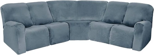 Anbausofabezug 5-Sitzer Ecksofa Couch Schonbezug Stretch Möbelbezug - Bild 117 von 134