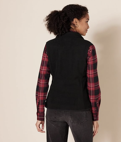Amazon Essentials Womens Classic-Fit Sleeveless Polar Soft Fleece Vest Gilet BLK - Picture 2 of 7