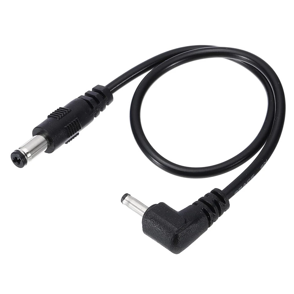 DC Power 5.5mm x 2.1mm Male to 3.5mm x 1.35mm Male Plug Angle Adapter LED Cable - Image 3 of 4