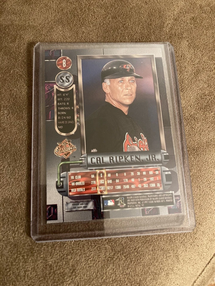 1997 skybox metal universe Cal Ripken #8 - Image 2 of 2