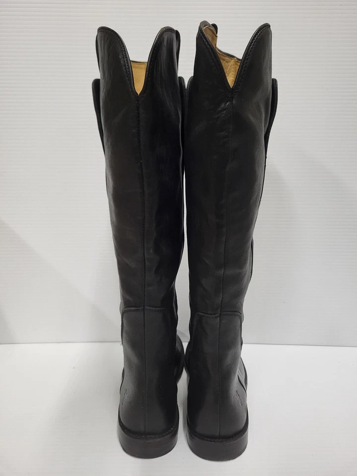 Botas Frye para mujer talla 7 de cuero negro hasta la rodilla zapatos de montar occidentales Foto 2 de 4