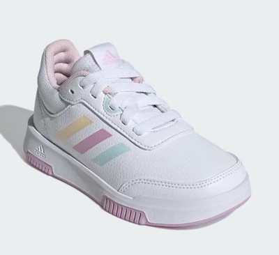 Adidas Tensaur Turnschuhe Sneaker Sportschuhe Gym Laufen Netzball weiß Gr. 5,5