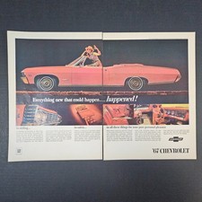 1966 67 Chevrolet Chevy Impala Convertible Vintage Print Ad Hippie Girl Model 1966 67 Chevrolet Chevy Impala Convertible Vintage Print Ad Hippie Girl Model