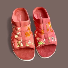 EASY SPIRIT TRACIE2-KO SLIP ON SANDALS SIZE 9.5 M PINK Floral - Offers Welcome