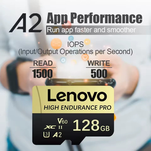 Carte mémoire micro SD TF Lenovo 2 To 1 To 512 Go 256 Go 128 Go classe 10 vitesse rapide 4K - Photo 2 sur 12