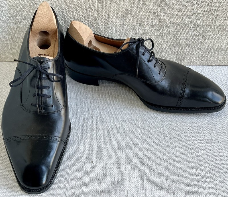 Spigola x Koji Suzuki Bespoke Perf Cap Toe Oxford US 11 Shoe Trees/Bags ($5,700)