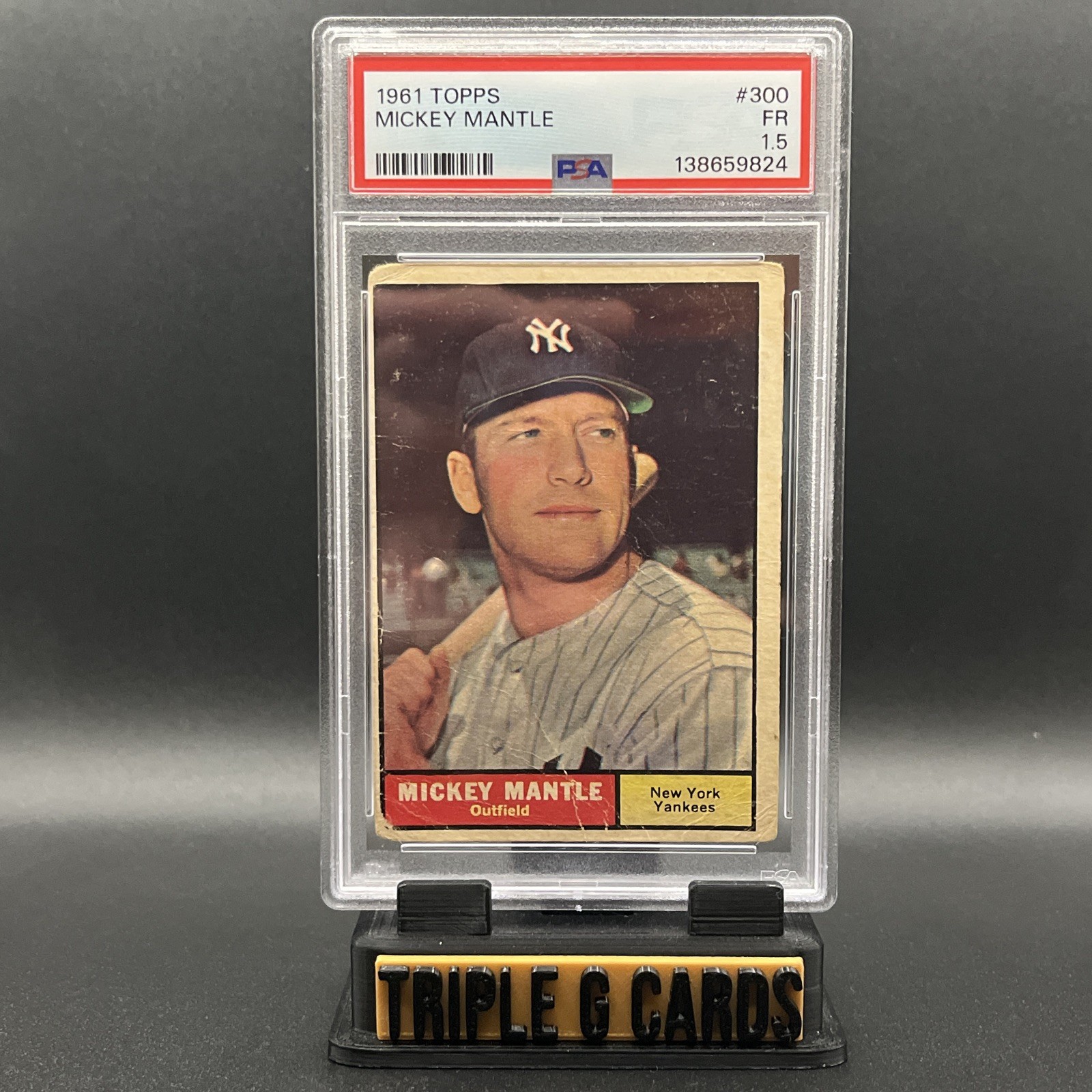 Mickey Mantle 1961 Topps #300 PSA 1.5 Yankees HOF Icon Vintage