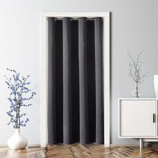 Chrisdowa Blackout Door Curtains for Doorway Privacy, Grommet Closet Curtains