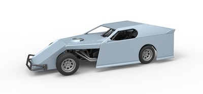 3D Printed 1:25 Scale Dirt Modified stock car kit