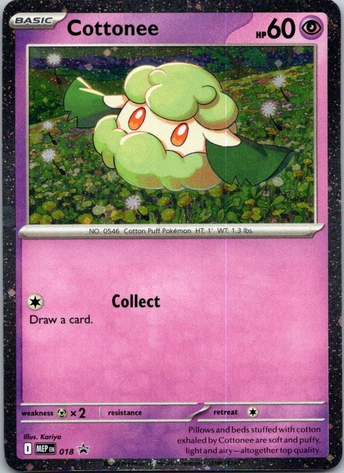 COTTONEE (COSMOS HOLO) 018 PROMO ME: MEGA EVOLUTION PROMO POKEMON NEAR MINT