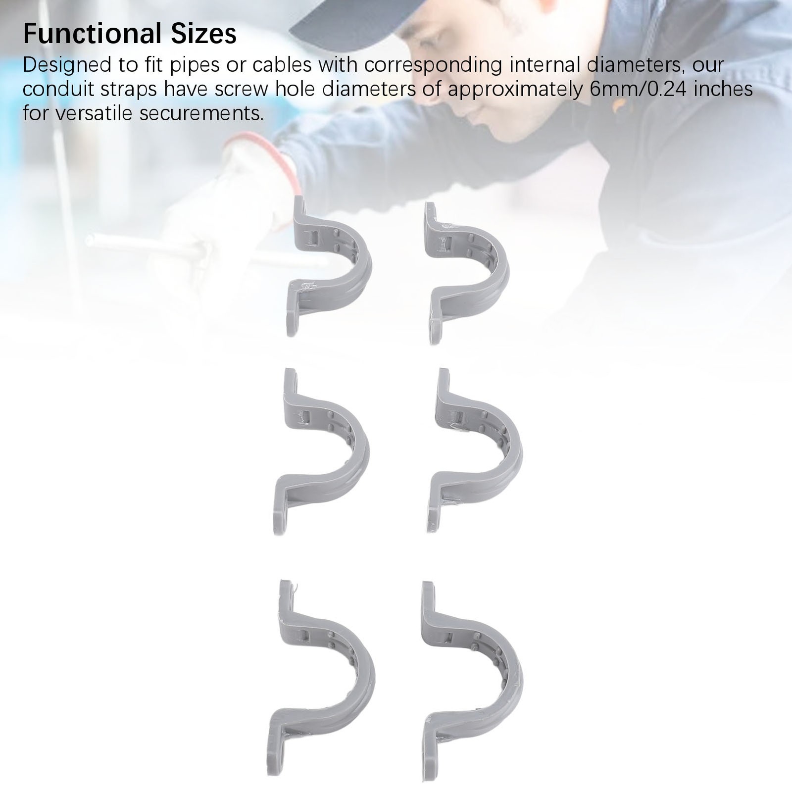 30Pcs Electrical Conduit Clamp Durable Firm Fasten Holder For Various Applicatio