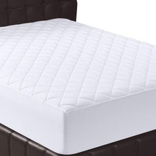 Quilted Fitted Mattress Pad, Twin XL Size, Elastic Fitted Mattress Topper Pro...
