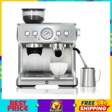 Imagen de Garvee 20-Bar Espresso Machine w/ Grinder, Milk Frother & 2.8L Tank (Silver)