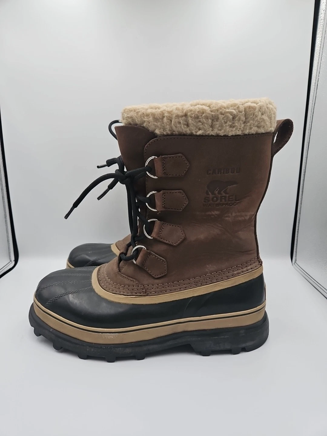 Sorel Caribou NM1000-238 Brown Waterproof Winter Boots 10