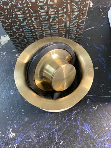 Brizo 69072-GL Brass Kitchen Sink Disposal Flange and Stopper - Luxe Gold