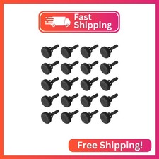 MECCANIXITY 20pcs M3 x 10mm Knurled Thumb Screws, Black Steel Flat Head Thumb Sc