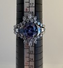 Bomb Party December Hematite Tanzanite CZ Triple Band Ring Size 9 — photo 3