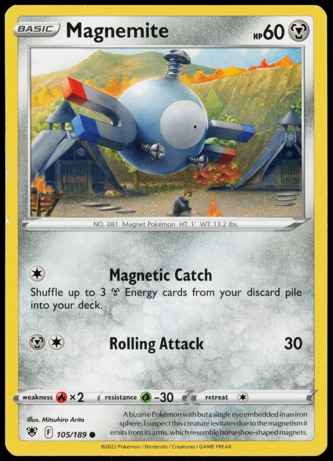 Magnemite 105/189 Astral Radiance Common Near Mint Pokemon TCG