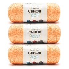 Simply Soft Yarn Set 3 Pack Peach Acrylic knitting art craft supply