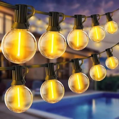 Lichterkette Außen LED 30m 100ft Strom Beleuchtung für Garten Terrasse Balkon
