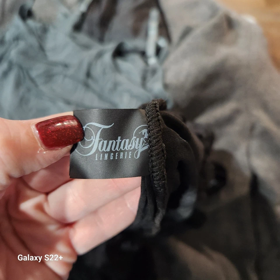 Fantasy Lingerie Vintage Velvet Burnout Gown Wmn SZ S/M Whimsygoth Witchy Y2K - Image 2 of 4