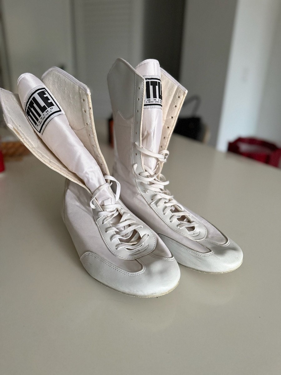 Title Boxing White Hi-Top Boxing Shoes Size 13 | eBay