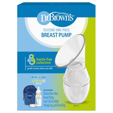 Dr. Brown'S 100 Silicone One-Piece Breast Pump, Hands-Free Breast Milk Collecto