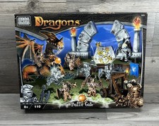 Vintage Mega Blocks Dragons 9881 Battle Gate 110 Piece Set Figures Weapons NIB