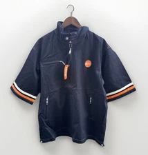 NOS Nitrous Oxide Systems Black Cotton Mens Zipper Work Shirt Racing Moto NWT XL