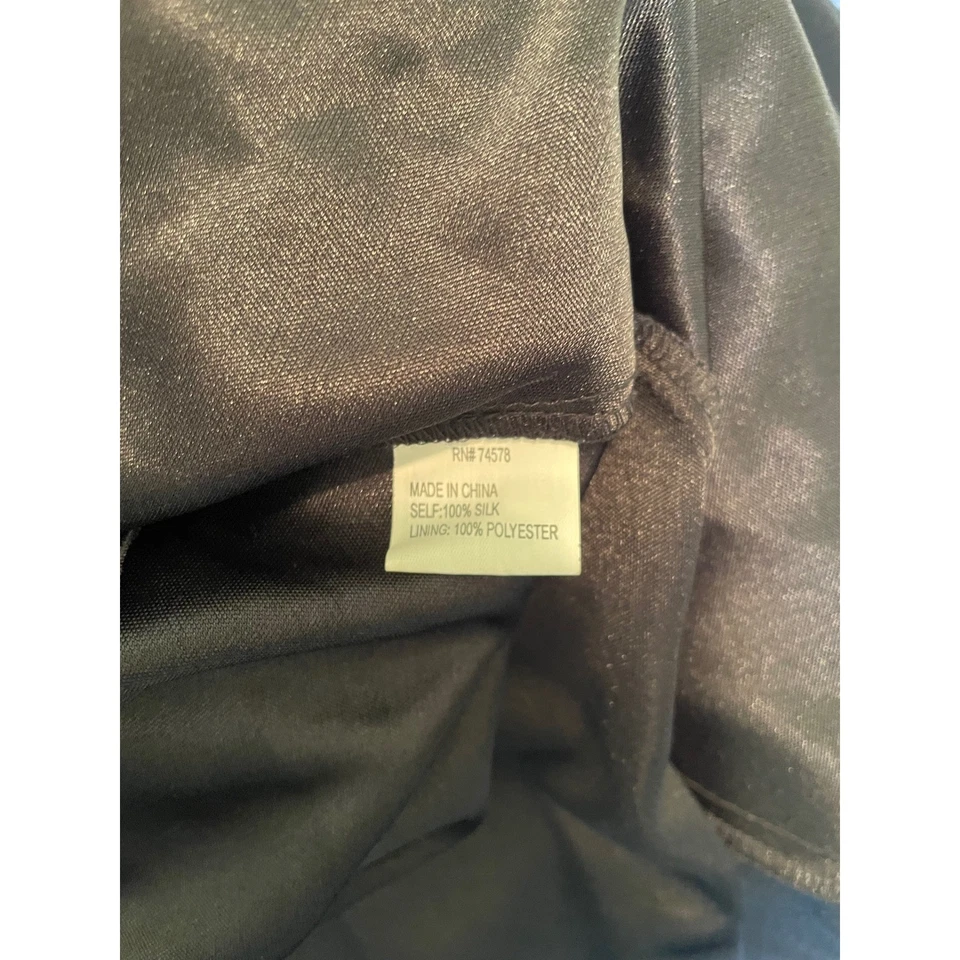 Vestido Halter Cache Vintage Y2k Seda Talla 4 Floral Negro Rosa Amarillo Con Cordones Espalda Foto 4 de 4