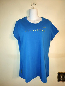 Youth Nike Sport Tee Livestrong Blue T-Shirt Youth Sz 16 - 18 , Youth Sz XL