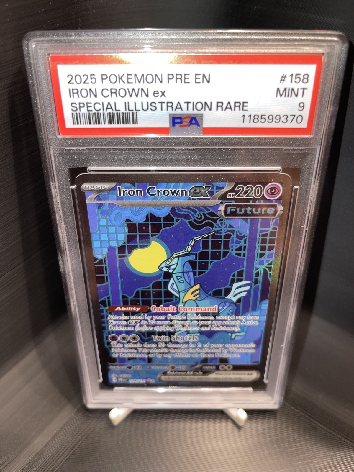 Iron Crown ex 158/131 Sv: Prismatic Evolutions Holo PSA 9
