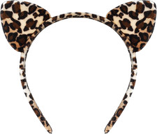 Cheetah Leopard Ears Headband Costume Accessories Women Adult Halloween