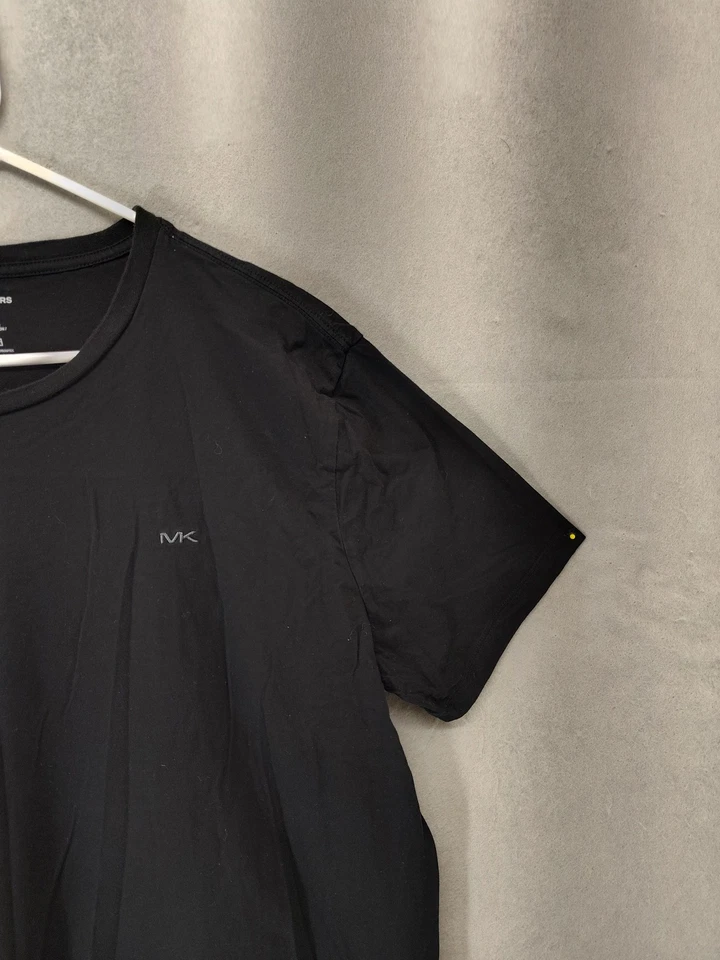 Michael Kors 衬衫男式 XL 黑色棉质短袖 T 恤休闲睡衣 — 第 3/4 张图片
