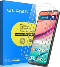3 Pack Tempered Glass Screen Protector Compatible with TCL K24/ K23/ T434D wit
