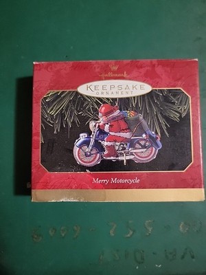 Hallmark 1999 Merry Motorcycle Tin Ornament Brand New