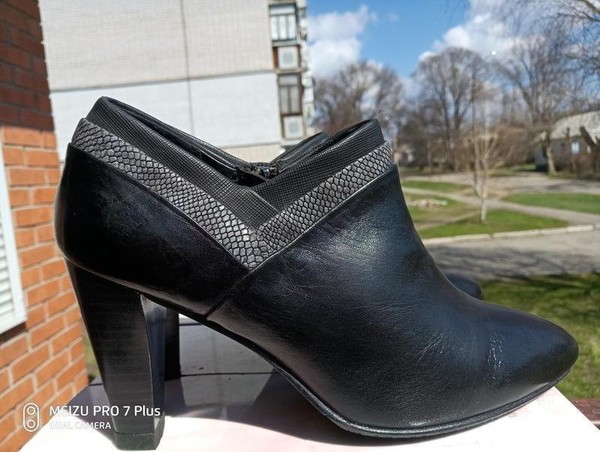 Women Gerry Weber Ankle Boots Black Leather 38 #80VX