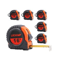 LICHAMP Tape Measure 16 ft, 6 Pack Bulk Easy Read Measuring Tape Retractable ...