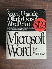 Microsoft Word for Windows 2.11 Upgrade Floppy Set Vintage Part No 23657